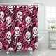 thumbnail image 1 of ABPHQTO Punk Seamless Zebra Star Skull Print Repetición Fondo Papel pintado Patrón Cortina de ducha 160x180 cm, 1 of 1