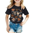 thumbnail image 1 of Vêtements pour Filles Col Rond Imprimé Manches Courtes Hauts Tenues d'Été Filles 4-5 Ans Mode Filles, 1 of 4