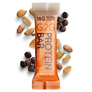G2G Protein Bar, Peanut Butter Coconut Chocolate, Gluten-Free, Clean Ingredients, Refrigerated for Freshness, (Pack of 8)