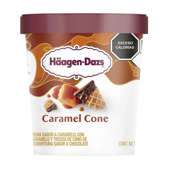 Helado de Crema Häagen Dazs sabor Caramelo y trozos de Galleta con cobertura de Chocolate 828 mL