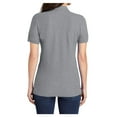 thumbnail image 2 of Womens Core Blend Cotton/Polyester Pique Polo Athletic Heather Large, 2 of 6