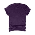 thumbnail image 5 of Tshirts For Women Summer Solid Color Round Neck Short Cap Sleeve Loose Fit Casual Tops Pullover T-shirts Streetwear,Purple,S, 5 of 6