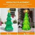 thumbnail image 3 of Sunjoy 77 Inch Christmas Lighted Holiday Tree, 3D Tinsel Santa Holiday Tree Outdoor Garden Yard Lawn Festive Holiday Decoration with Lights for Indoor & Outdoor, 3 of 11