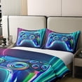 thumbnail image 4 of Ropa de Cama Funda Nórdica 100% Algodón Tamaño Completo, Juego de Ropa de Cama de Juego de Rayas para, 4 of 8