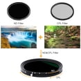 thumbnail image 4 of K&F CONCEPT 72mm 2-in-1 Variable Adjustable Filter Neutral Density Fader 5-Stop ND2-ND32 and CPL Circular Polarizing Filter Ultra-thin with Cleaning Cloth for Canon Sony Nikon Camera Lens, 4 of 7