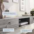 thumbnail image 3 of BELLEZE Modern Floating Wall Mounted 63 Inch TV Console With Built-In Shelf & Compartments, Space Saving Decorative Contemporary Media Storage, For Up To 100lbs - Langston (Gray Wash), 3 of 7