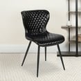 thumbnail image 2 of Flash Furniture Contemporary Upholstered Chair in Black Vinyl, 2 of 11