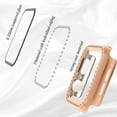 thumbnail image 5 of for Apple Watch Case with Screen Protector 41mm Series 7, Bling Crystal Diamond Rhinestone Ultra-Thin Bumper Full Cover Protective Case for Women Girls iWatch Rosegold, 5 of 5