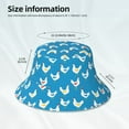 thumbnail image 3 of Honeii Cartoon Chicken for Unisex Bucket Hat Waterproof Rain Hat Reversible Shiny Rave Bucket Hat for Concert Festival Boonie Cap, 3 of 6