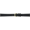 Women's 14mm Genuine-Leather Replacement Watch Band, Black