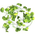 thumbnail image 2 of 2M Long Artificial Plants Green Ivy Leaves Artificial Grape Vine Fake Parthenocissus Foliage Leaves, 2 of 5