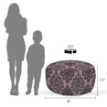 thumbnail image 4 of Traditional Pouf Cover with Zipper, Damask Style Grey Motifs with Little Dots and Curly Leaves Vintage Art, Soft Decorative Fabric Unstuffed Case, 30" W X 17.3" L, Mauve Charcoal Grey, by Ambesonne, 4 of 5