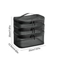 thumbnail image 2 of Triple Layers Cosmetic Travel Bag, Large Capacity Mesh Makeup Organizer, Water-Resistant Toiletry Case, Black, 2 of 5
