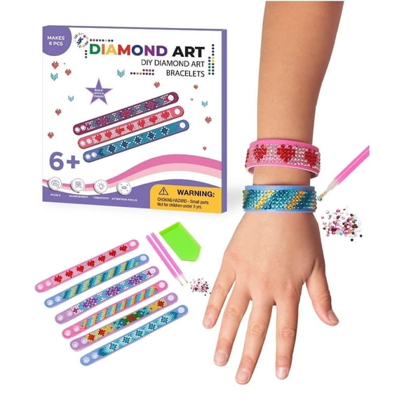 Diamond Art Bracelet Kit - Includes 6pcs