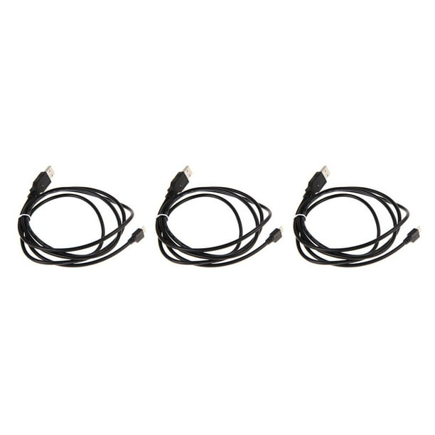 Cable de carga Seitruly Negro 1.5 metros reemplazo Micro USB para controlador de juego