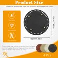 thumbnail image 2 of Sekonow 4Pcs Round Large Size Purse Bottoms for Crocheting, with Holes for DIY Bag shaper, Leather Purse Making Supplies, Crochet Basket Bottoms for Crochet Base, 2 of 7