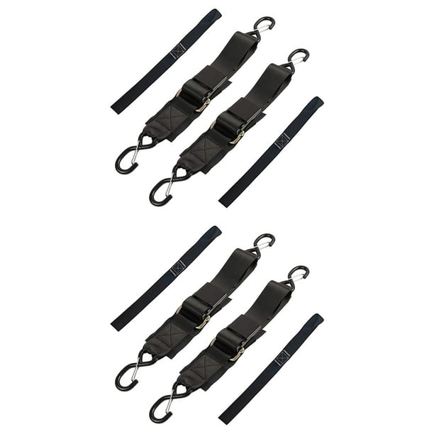 4Pack Boat Trailer Transom TieDown Straps,2in X 4Ft Adjustable
