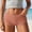 Orange, variant on Cute Micro Pajamas Shorts for Women Low Rise Side Slit Ruched Lounge Shorts Pj Bottoms Purple S(S)