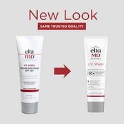 EltaMD UV Sheer Face Sunscreen SPF 50+ No White Cast, Sheer Zinc Oxide Sunscreen for Face & Body, 1.7 oz Tube - Travel Size