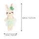 thumbnail image 2 of Rabbit Plush Toy Small Bunny Doll for Kid Playing 4Pcs Assorted Color, 2 of 4