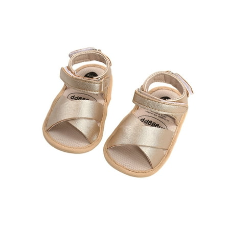 

Calsunbaby Infants Baby Boys Girls Leather Sandals Newborn Anti-Slip Open Toe Infant Flat Shoes with Criss Cross Strap