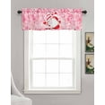 thumbnail image 3 of Saint Valentine's Gnomes Linen Curtain Valance for Bedroom/Bathroom/Kitchen/Office/Living/Dining Room Windows, Sweet Heart Love Pink Rod Pocket Topper Decorative Cafe Drapes Panel 60"x18", 3 of 6