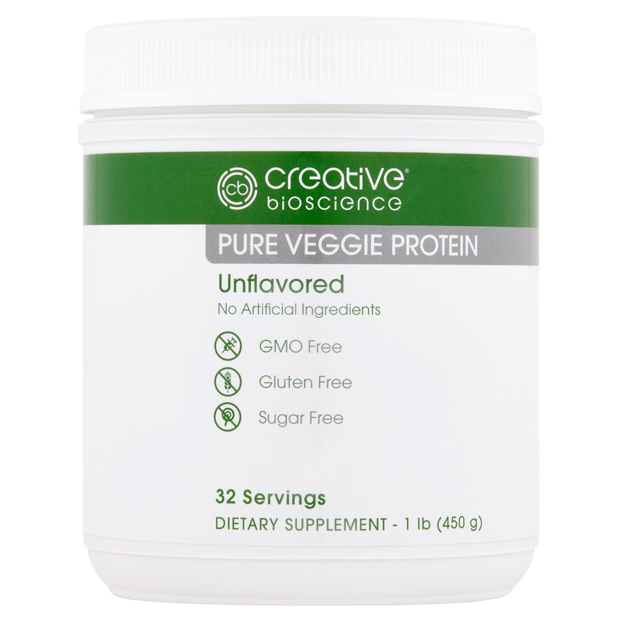 Creative Bioscience Pure Vegan Protein Powder, Unflavored, 10g Protein