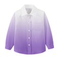 thumbnail image 7 of AINIYS Toddle Casual Loose School Uniform Button Down Vintage Fall and Spring Shirts Collared Blouse Kids Fashion Clothes Gradient Color Shacket Jacket 2 Years Girls Tops for Boys Long Sleeve, 7 of 7
