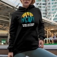 thumbnail image 2 of Think Outside, No Box Necessary - Adventurous or Outdoorsy Person Quote, Black Hooded Sweatshirt or Hoodie, Small, 2 of 5