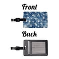 thumbnail image 4 of White Stars Blue Background Watercolor Faux Leather Travel Luggage Tag, 4 of 7