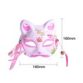 thumbnail image 2 of Máscara de zorro japonés con flores de cerezo - Disfraz festivo color rosa, diseño elegante y cómodo para fiestas y regalos especiales., 2 of 6
