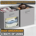 thumbnail image 5 of SpaceAid Storage Cubes with Clear Windows, Set of 6 Fabric Bins, 11 Inch, Gray, 5 of 7