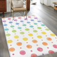 thumbnail image 2 of Colorful Polka Dot Area Rugs 3'x5', Washable Small Throw Rugs for Living Room Bedroom, Cartoon Watercolor Geometric Indoor Outdoor Rug Non-Slip Low Pile Carpet Runner Reversible Floor Mats, 2 of 8