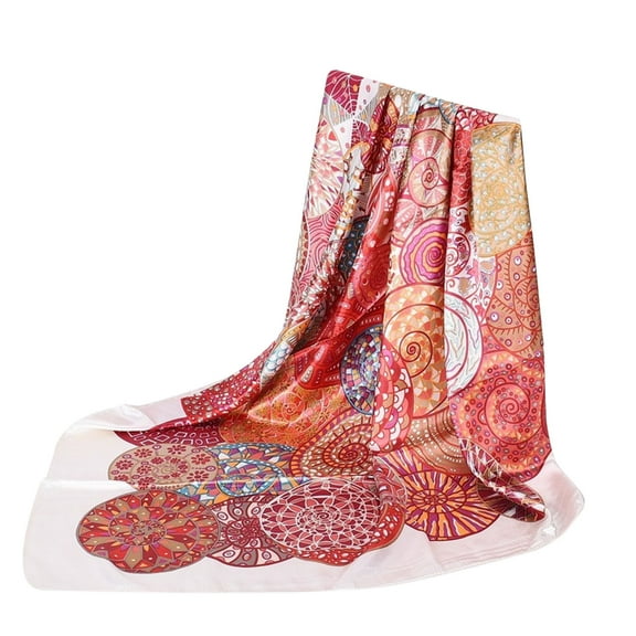 Prolriy Silk Scarf for Women Hair Silk Bandana Headband Scarf Scarves Bandanas Women Boho Printed Feeling Scarf Bandanas for Women Beige