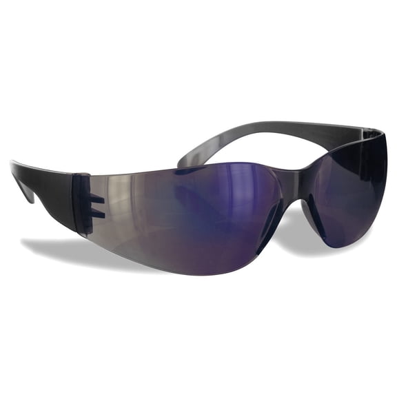 Rugged Blue Diablo Safety Glasses Blue Mirror Lens - 3PK