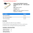 thumbnail image 2 of Ignition Control Module Connector - Compatible with 1987 - 1995 Chevrolet Blazer - AC Delco, 2 of 2