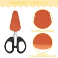 thumbnail image 4 of Uxcell 10 Pack Scissors Sheath, 2.9" x 1.5" Scissors Cover Protector PU Leather Portable Collect Bags for Eyebrow Trimming Beauty Tool Protection, Orange, 4 of 7