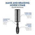 thumbnail image 2 of Hair Comb Wahl 858708 Cepillo ergonómico negro para melena y cola, 2 of 7