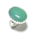 thumbnail image 2 of Natural Aquamarine Gemstone Handmade 925 Sterling Silver Ring Size 10, 2 of 2