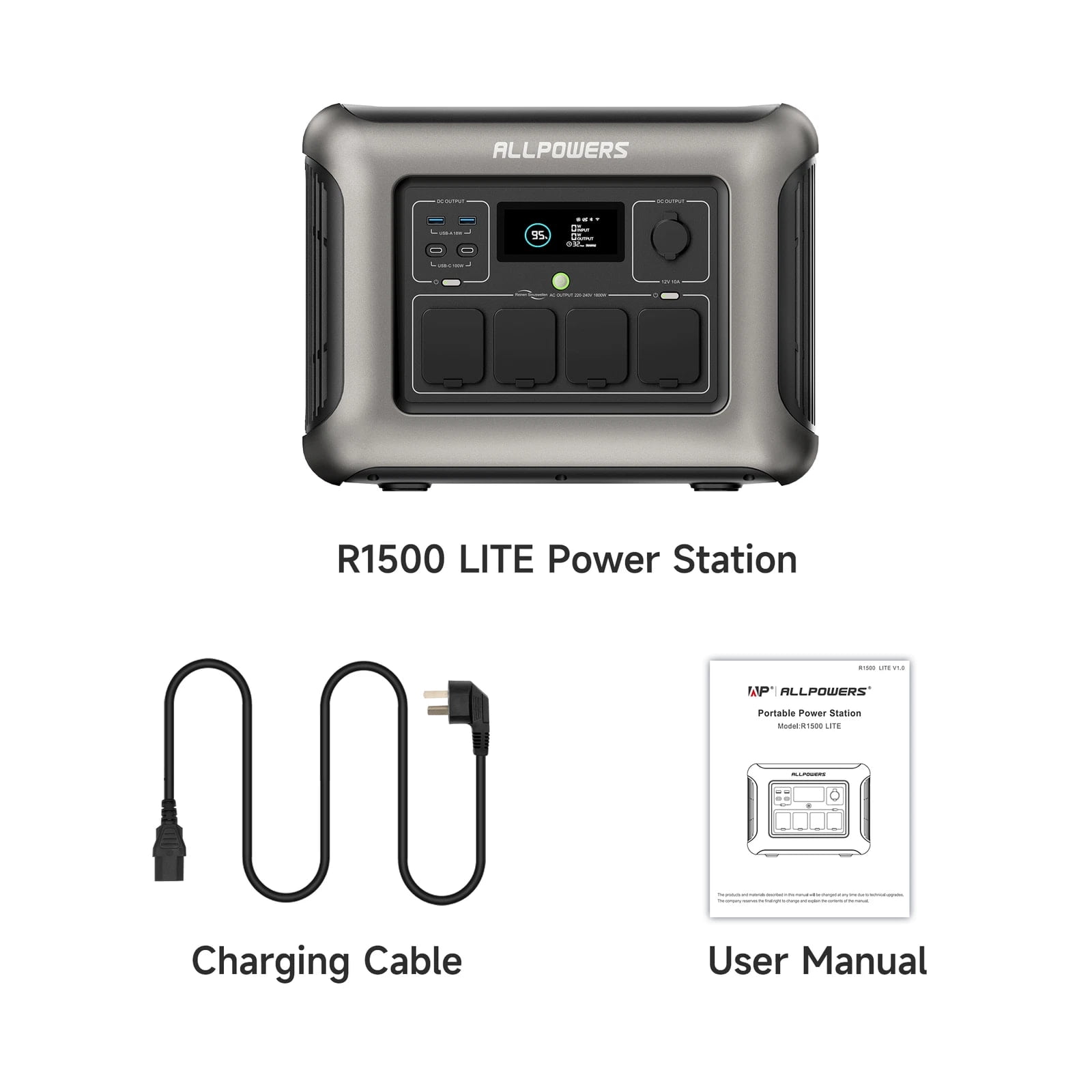 ALLPOWERS R1500 LITE Portable Power Station, 1600W AC Output