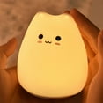 thumbnail image 3 of Cute Night light Cat Silicone Animal Light Touch Sensor Colorful Child Holiday Gift Sleepping Creative Bedroom Home lights (Lovely Cat), 3 of 7