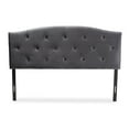 thumbnail image 2 of Baxton Studio Leone Modern and Contemporary Grey Velvet Fabric Upholstered King Size Headboard,Wholesale Interiors, 2 of 7