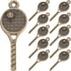 thumbnail image 1 of 18 Uds. Retro antiguo forma de raqueta de tenis joyería dijes joyería colgante decoración de joyería, 1 of 5