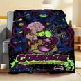 thumbnail image 3 of Courage the Cowardy Dog Inspired Throw Blanket Flannel All Season Purple Neon Green Horror for Fans Home Decor Birthday Halloween Couch Bedspread Couch Accessory Cartoon Bedding Bedspread, 3 of 6