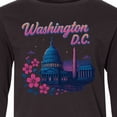 thumbnail image 4 of Inktastic Washington D.c. Skyline Cherry Blossoms Long Sleeve Youth T-Shirt, 4 of 5
