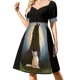 thumbnail image 1 of ¡Un chihuahua es un perro paleolítico! Vestido de verano de manga corta para mujer. Vestidos formales para ocasiones especiales., 1 of 7