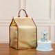 thumbnail image 4 of GOOHOCHY Bolsa de mano reutilizable, bolsa aislante, bolsa enfriadora de mano para almacenamiento de helados y pasteles (oro champán, 8 pulgadas), 1 ud., 4 of 7