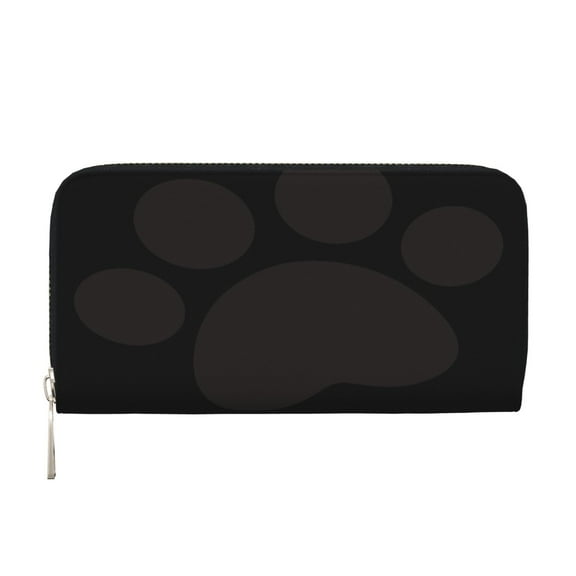 Leather Zipper Pocket Hand Wallet For Women And Men Travel Leather Purse Large Capacity Credit Card Holder Paw (2)