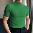 thumbnail image 7 of QIPOPIQ Men's Short Sleeve Solid Mock Neck T-Shirt Clearance, 7 of 7
