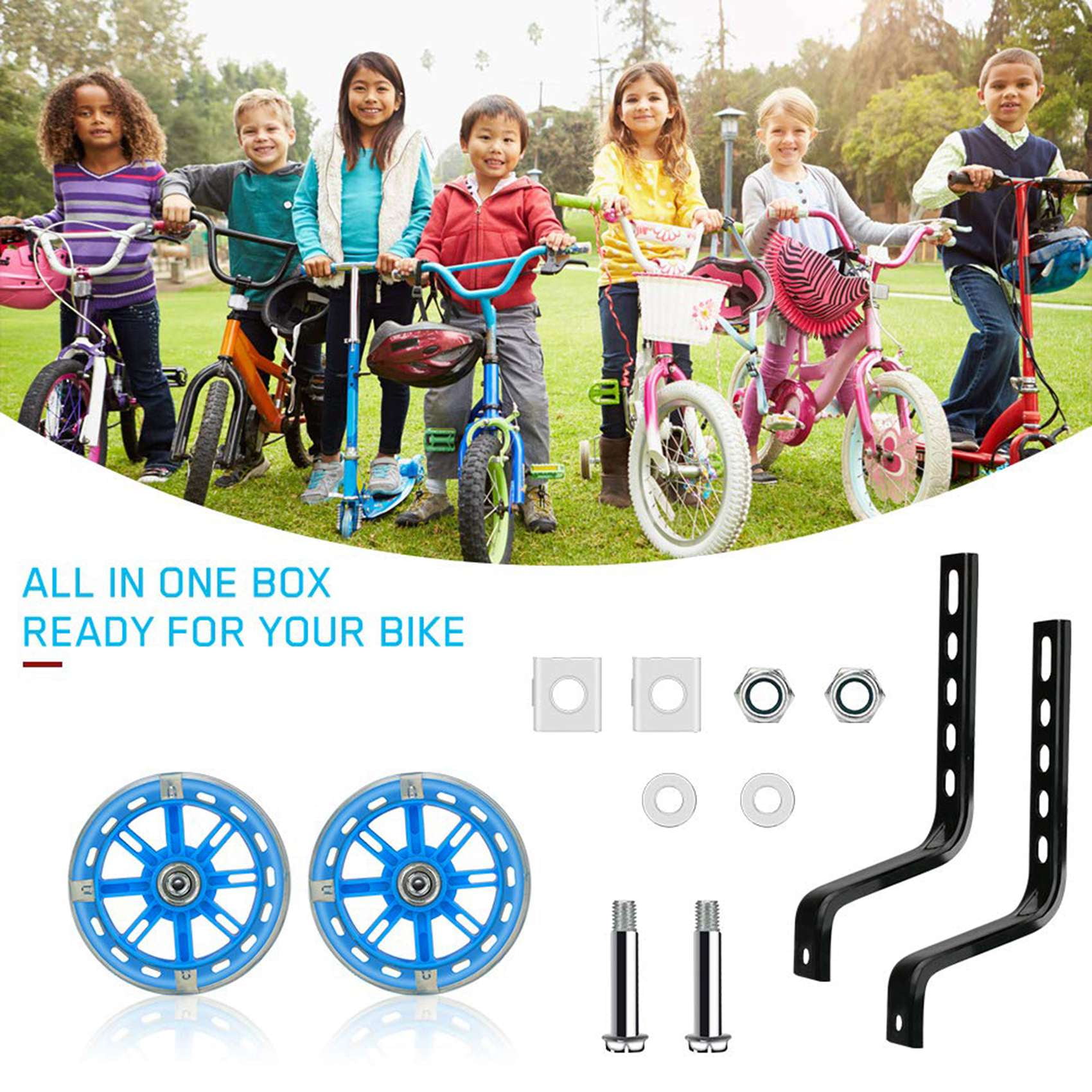Kids Training Wheels for 20 Inch Bike Flash Bike Training Wheels Bicycle Training Wheels with